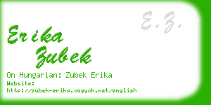 erika zubek business card